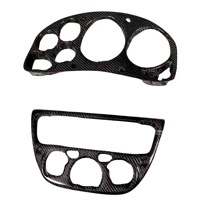CARBON DASH CLUSTER SURROUND WITH CENTER CONSOLE COVERS for FERRARI 360 MODENA 1999 - 2005