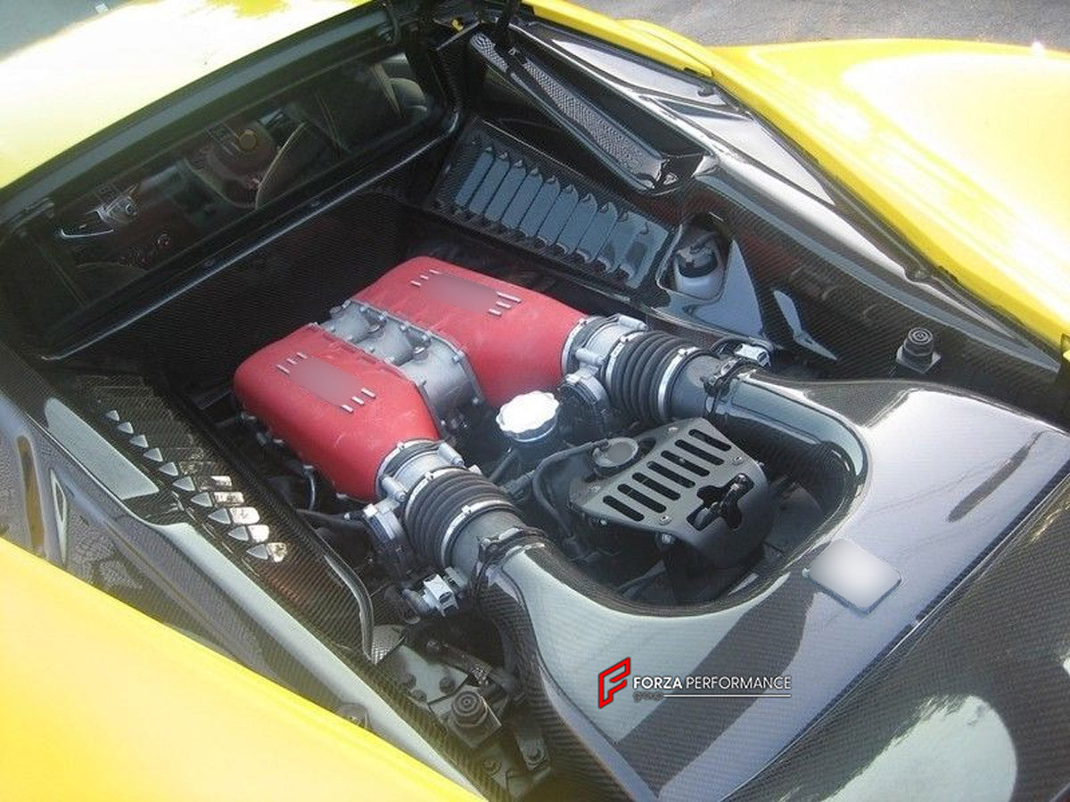 Carbon Engine Airbox Intake for Ferrari 458 Italia INC018A
Set includes:

Engine Air Intake Cover
Material: Carbon

NOTE: Professional installation is required.