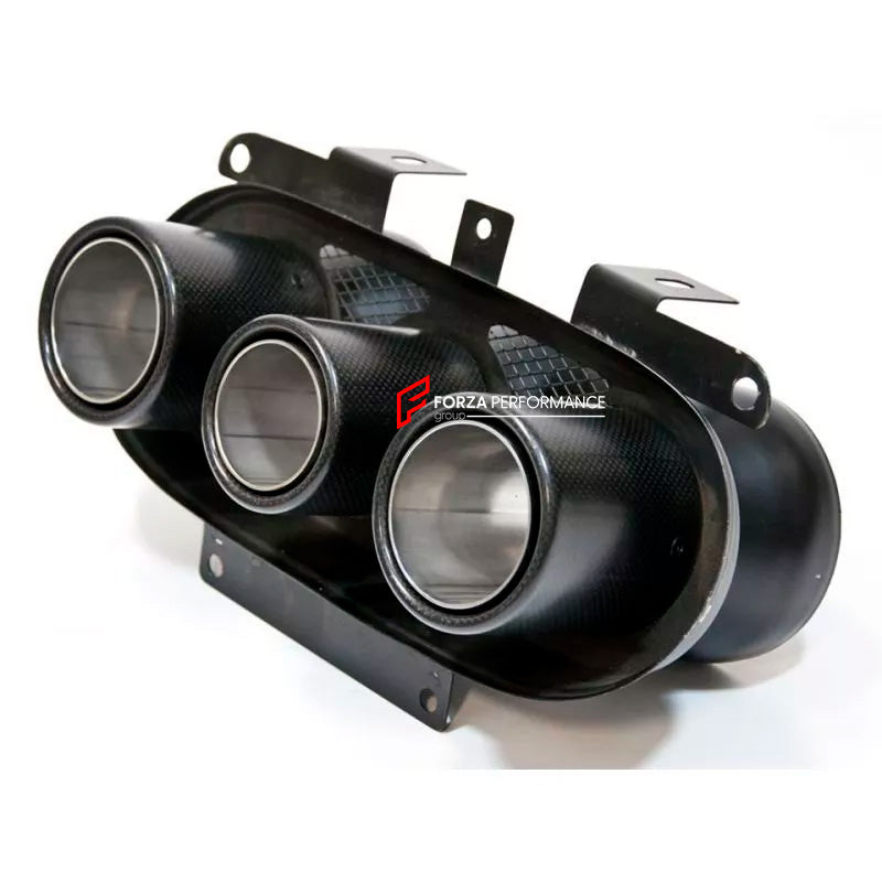 CARBON EXHAUST TIPS for FERRARI 458 2009 - 2015

Set includes:

Exhaust tips

Material: Real carbon fiber

NOTE: Professional installation is required.

CONTACT US FOR PRICING