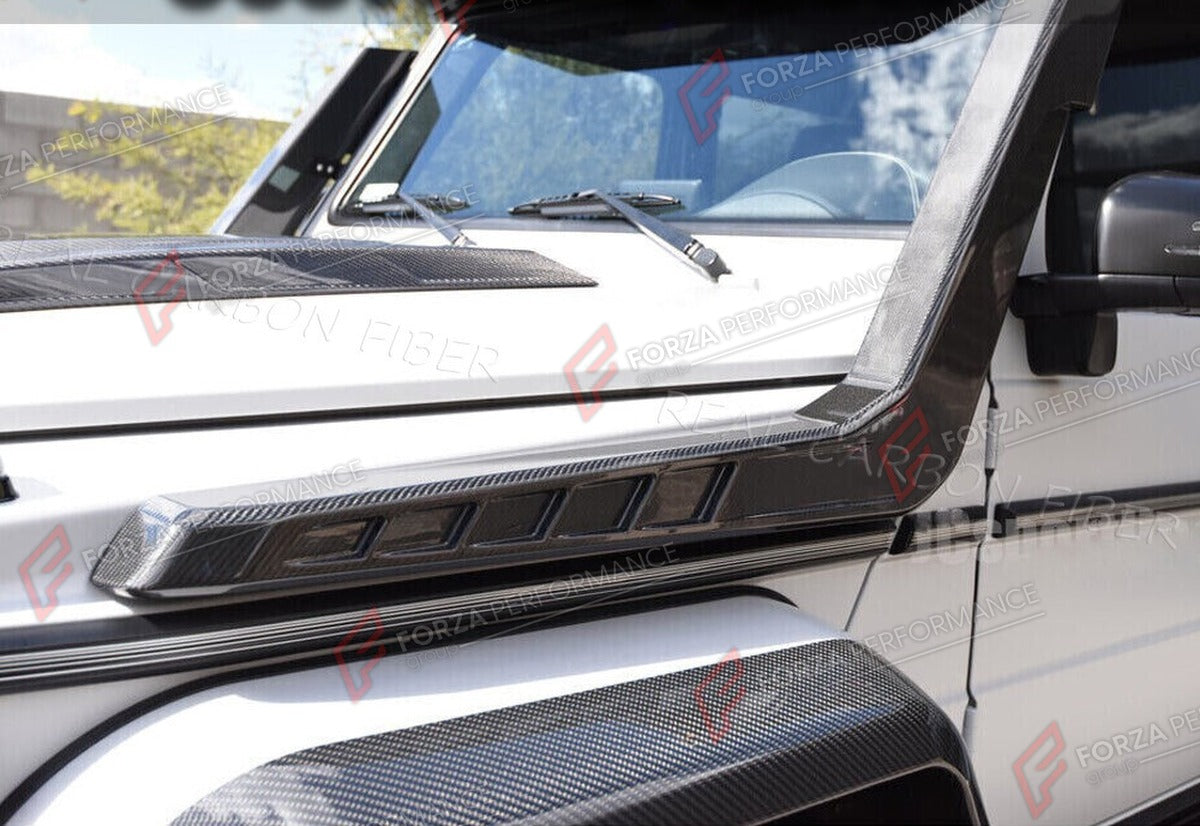 CARBON FIBER AIR INTAKE SNORKELS for MERCEDES BENZ G CLASS W463 G500 G550 G55 G63 G65 2004 - 2018 FORZA PERFORMANCE Custom Fit
Set includes:

Air Intake Snorkels
Material: Carbon Fiber

NOTE: Professional installation is required.

Why “Contact Us for Pricing”?
We don’t display fixed prices because our goal is to offer you the most competitive deal possible. Product costs often decrease over time, and by requesting a quote, you’ll receive our most up-to-date price on market.

SECURED PAYMENT METHODS
PayPal 