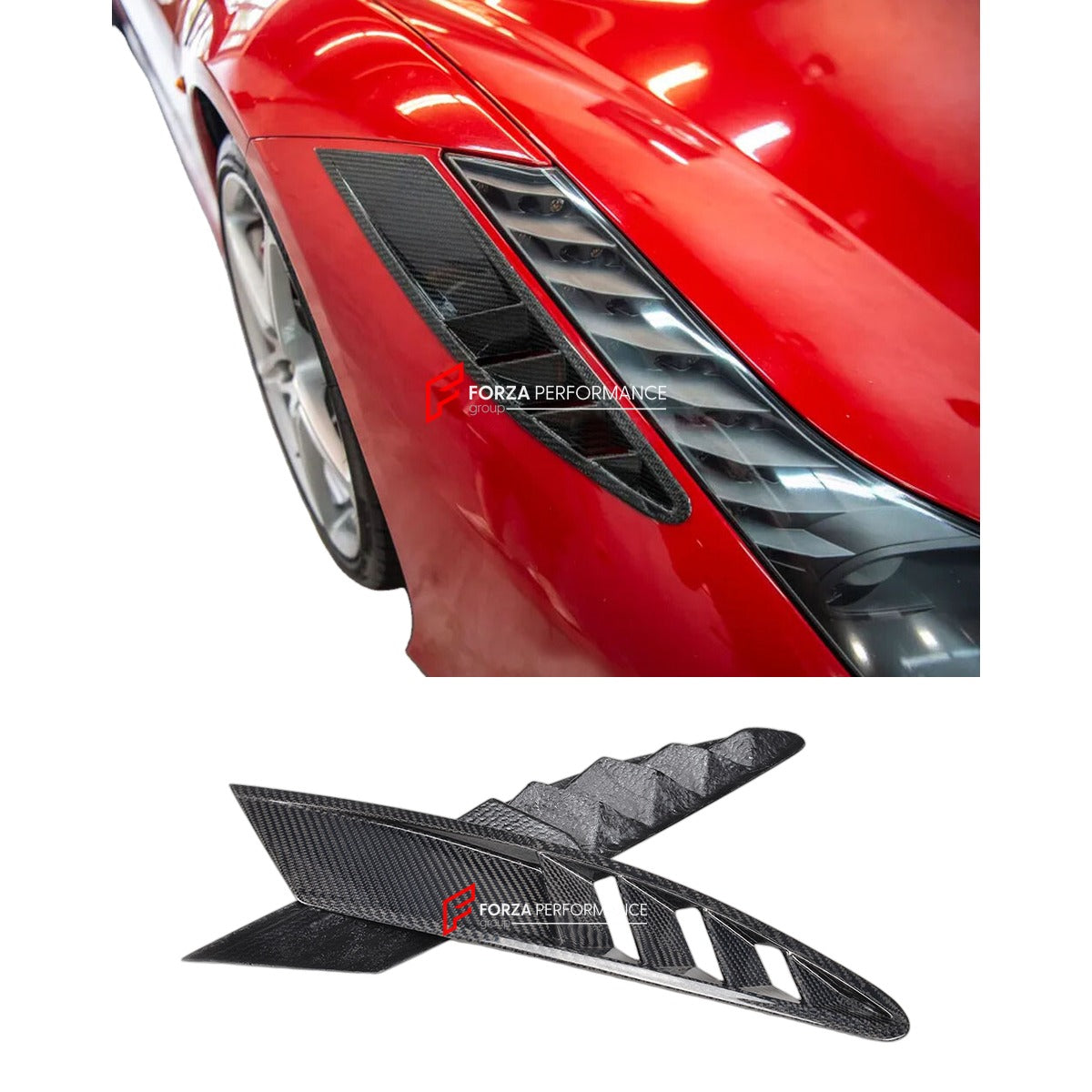 CARBON FIBER AIR VENT COVERS for FERRARI 458 COUPE 2011 - 2013 FORZA PERFORMANCE Custom Fit
Set includes:

Air Vent Covers
Material: Carbon Fiber

NOTE: Professional installation is required.

Why “Contact Us for Pricing”?
We don’t display fixed prices because our goal is to offer you the most competitive deal possible. Product costs often decrease over time, and by requesting a quote, you’ll receive our most up-to-date price on market.

SECURED PAYMENT METHODS
PayPal (+4.4% fee)
Visa / Mastercard / America