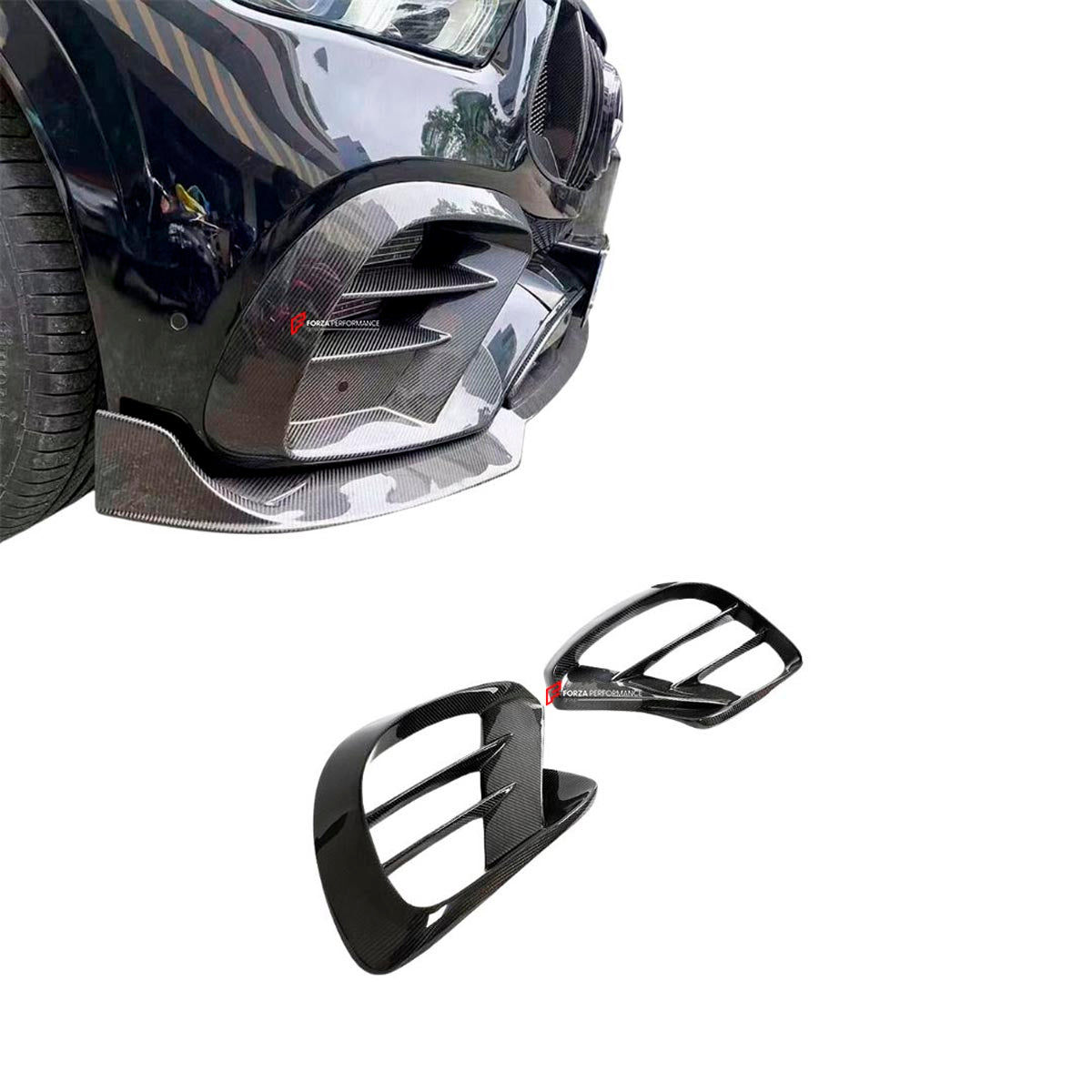 CARBON FIBER AIR VENT COVERS for MERCEDES BENZ GLE63 2021 - 2023 FORZA PERFORMANCE Custom Fit
Set includes:

Air Vent Covers
Material: Carbon Fiber

NOTE: Professional installation is required.

Why “Contact Us for Pricing”?
We don’t display fixed prices because our goal is to offer you the most competitive deal possible. Product costs often decrease over time, and by requesting a quote, you’ll receive our most up-to-date price on market.

SECURED PAYMENT METHODS
PayPal (+4.4% fee)
Visa / Mastercard / Ameri