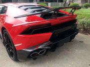 CARBON FIBER BODY KIT for LAMBORGHINI HURACAN LP610-4 LP580-2 2013 - 2016

Set includes:
Front Lip
Front Bumper Trims
Side Skirts
Rear Spoiler
Rear Diffuser

Material: Carbon Fiber

Note: Professional installation is required