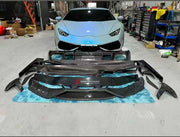 CARBON FIBER BODY KIT for LAMBORGHINI HURACAN LP610-4 LP580-2 2013 - 2016

Set includes:
Front Lip
Front Bumper Trims
Side Skirts
Rear Spoiler
Rear Diffuser

Material: Carbon Fiber

Note: Professional installation is required