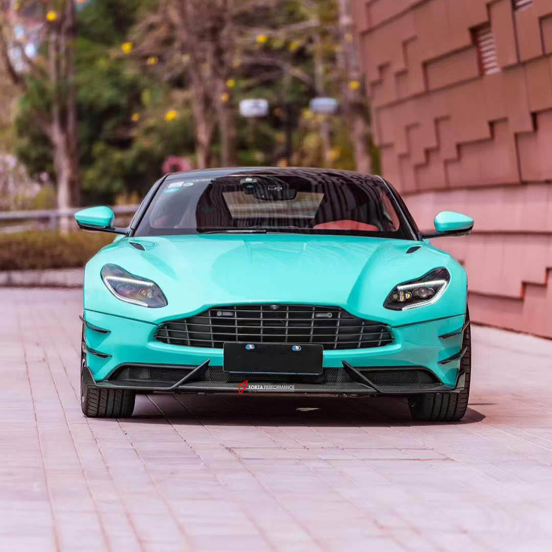 CARBON BODY KIT for ASTON MARTIN DB11 2016 - 2023  Set includes:  Front Lip Front Canards Side Skirts  Rear Diffuser Rear Spoiler