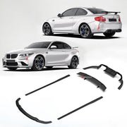 CARBON FIBER BODY KIT for BMW M2 F87 2016 - 2020
Set includes:

Front Lip
Side Skirts
Rear Side Splitters
Rear Diffuser
Material: Carbon Fiber

NOTE: Professional installation is required.