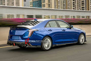 CARBON FIBER BODY KIT FOR CADILLAC CT4 2020+  Set includes:    Front Lip Front Hood/Bonet Side Skirts Rear Diffuser Rear Spoiler