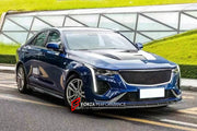 CARBON FIBER BODY KIT FOR CADILLAC CT4 2020+  Set includes:    Front Lip Front Hood/Bonet Side Skirts Rear Diffuser Rear Spoiler
