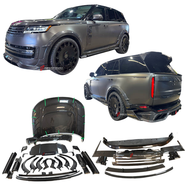 CARBON BODY KIT for LAND ROVER RANGE ROVER L460 EXECUTIVE EDITION P360 P400 P530 P615 2023+ custom fit MANSORY

Front Lip
Front Hood
Front Grille
Side Mirror Covers
Side Air Vents
Side Skirts
Wheel Arch Liners
Rear Roof Spoiler
Rear Trunk Spoiler
Rear Diffuser


Material: Carbon Fiber