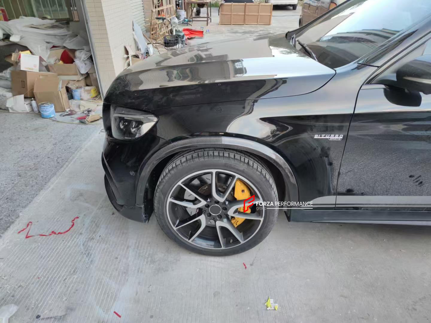 CARBON FIBER BODY KIT for MERCEDES BENZ GLC X253 C253 2015 - 2019

Set includes:

Front Lip
Front Bumper Trim
Fender Flares
Rear Spoiler
Rear Diffuser

Exhaust Tips

Material: Carbon Fiber