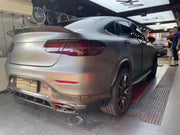 CARBON FIBER BODY KIT for MERCEDES BENZ GLC X253 C253 2015 - 2019

Set includes:

Front Lip
Front Bumper Trim
Fender Flares
Rear Spoiler
Rear Diffuser

Exhaust Tips

Material: Carbon Fiber