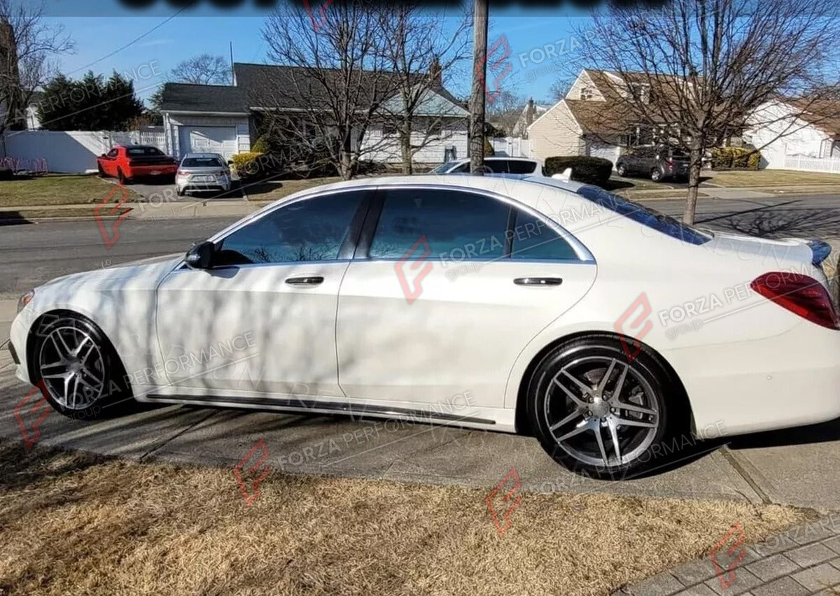 CARBON FIBER BODY KIT for MERCEDES BENZ S CLASS W222 S63 S65 2017 - 2018 FORZA PERFORMANCE Custom Fit
Set includes:

Front Bumper Air Intake Trim
Rear Diffuser
Side Skirts
Material: Carbon Fiber

NOTE: Professional installation is required.

Why “Contact Us for Pricing”?
We don’t display fixed prices because our goal is to offer you the most competitive deal possible. Product costs often decrease over time, and by requesting a quote, you’ll receive our most up-to-date price on market.

SECURED PAYMENT METHO