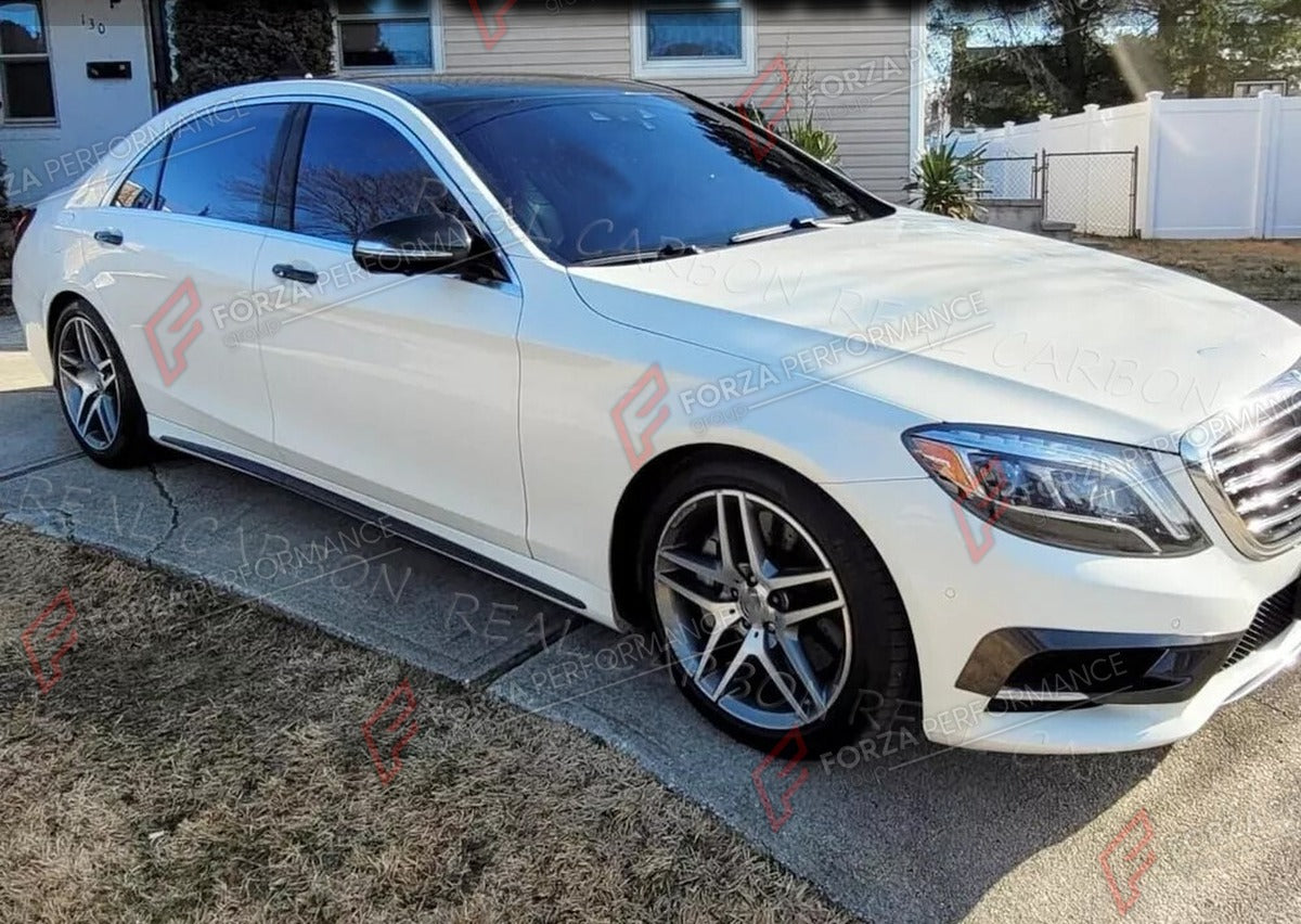CARBON FIBER BODY KIT for MERCEDES BENZ S CLASS W222 S63 S65 2017 - 2018 FORZA PERFORMANCE Custom Fit
Set includes:

Front Bumper Air Intake Trim
Rear Diffuser
Side Skirts
Material: Carbon Fiber

NOTE: Professional installation is required.

Why “Contact Us for Pricing”?
We don’t display fixed prices because our goal is to offer you the most competitive deal possible. Product costs often decrease over time, and by requesting a quote, you’ll receive our most up-to-date price on market.

SECURED PAYMENT METHO