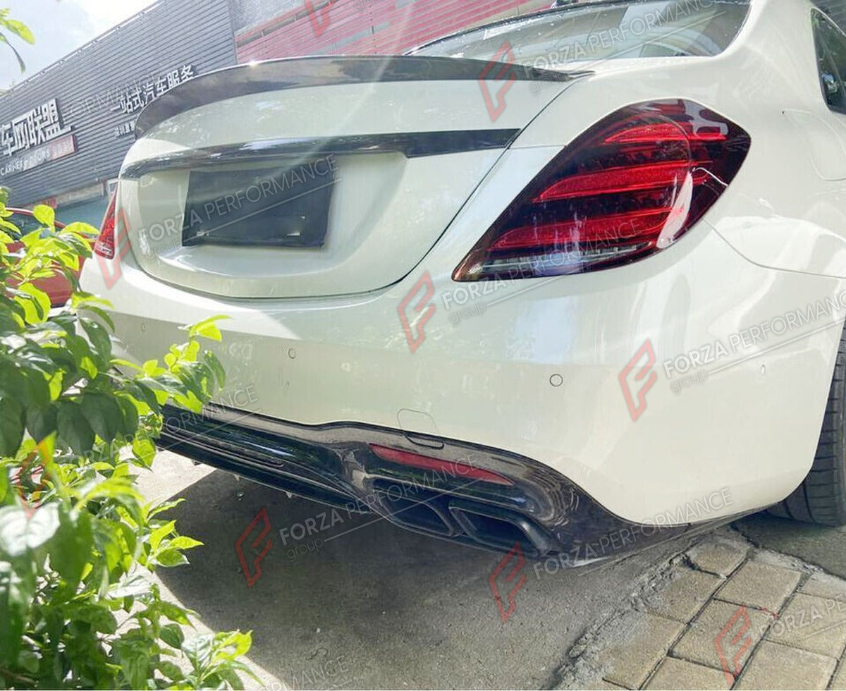 CARBON FIBER BODY KIT for MERCEDES BENZ S CLASS W222 S63 S65 2017 - 2018 FORZA PERFORMANCE Custom Fit
Set includes:

Front Bumper Air Intake Trim
Rear Diffuser
Side Skirts
Material: Carbon Fiber

NOTE: Professional installation is required.

Why “Contact Us for Pricing”?
We don’t display fixed prices because our goal is to offer you the most competitive deal possible. Product costs often decrease over time, and by requesting a quote, you’ll receive our most up-to-date price on market.

SECURED PAYMENT METHO