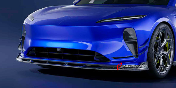 CARBON FIBER BODY KIT for NIO ET5 ET5T 2022+

Set includes:
Front Lip&nbsp;
Front Bumper Canards
Side Mirror Covers
Side Skirts
Rear Spoiler&nbsp;
Rear Diffuser

Material: Carbon fiber

NOTE: Professional installation is required