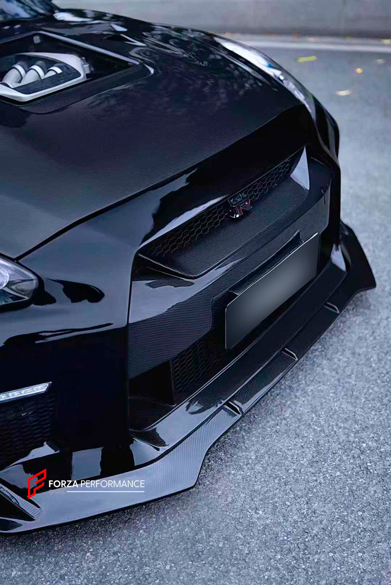 CARBON BODY KIT for NISSAN GT-R R35 2008-2016

Set includes:

Front Lip
Front Bumper
Hood
Side Fenders
Side Skirts
Trunk
Rear Bumper
Rear Diffuser

Material: Carbon