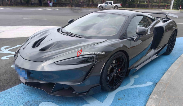 OEM Style Dry Carbon Body Kit For McLaren GT  Set Include:  Front Lip Side Skirts Rear Diffuser Material: Dry carbon  NOTE: Professional installation is required