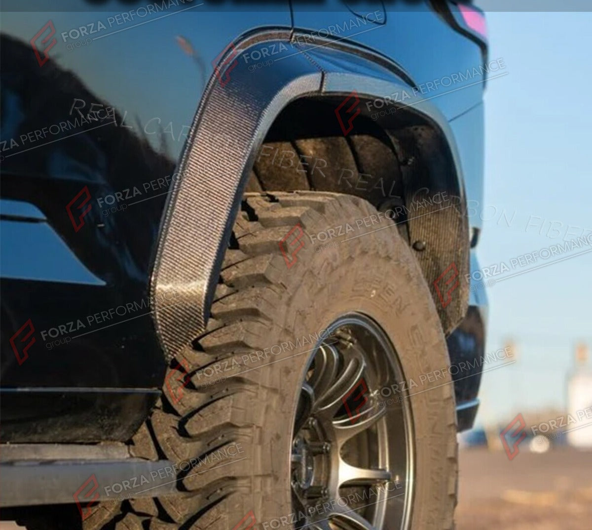 CARBON FIBER FENDER FLARES for TOYOTA SEQUOIA EXTRA WIDE 2023+ FORZA PERFORMANCE Custom Fit
Set includes:

Fender Flares
Material: Carbon Fiber

NOTE: Professional installation is required.

Why “Contact Us for Pricing”?
We don’t display fixed prices because our goal is to offer you the most competitive deal possible. Product costs often decrease over time, and by requesting a quote, you’ll receive our most up-to-date price on market.

SECURED PAYMENT METHODS
PayPal (+4.4% fee)
Visa / Mastercard / American 