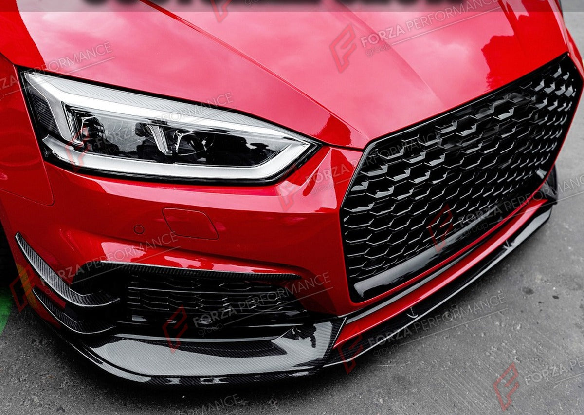 CARBON FIBER FRONT LIP for AUDI S5 A5 B9 SLINE 2017 - 2020 FORZA PERFORMANCE Custom Fit
Set includes:

Front Lip
Material: Carbon Fiber

NOTE: Professional installation is required.

Why “Contact Us for Pricing”?
We don’t display fixed prices because our goal is to offer you the most competitive deal possible. Product costs often decrease over time, and by requesting a quote, you’ll receive our most up-to-date price on market.

SECURED PAYMENT METHODS
PayPal (+4.4% fee)
Visa / Mastercard / American Express 