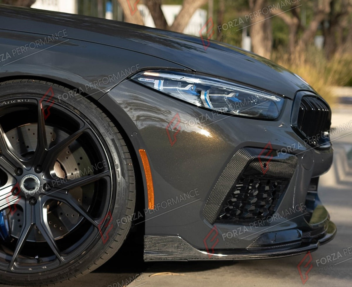 CARBON FIBER FRONT LIP for BMW 8 SERIES M8 F91 F92 F93 2019+ FORZA PERFORMANCE Custom Fit
Set includes:

Front Lip
Material: Carbon Fiber

NOTE: Professional installation is required.

Why “Contact Us for Pricing”?
We don’t display fixed prices because our goal is to offer you the most competitive deal possible. Product costs often decrease over time, and by requesting a quote, you’ll receive our most up-to-date price on market.

SECURED PAYMENT METHODS
PayPal (+4.4% fee)
Visa / Mastercard / American Expres