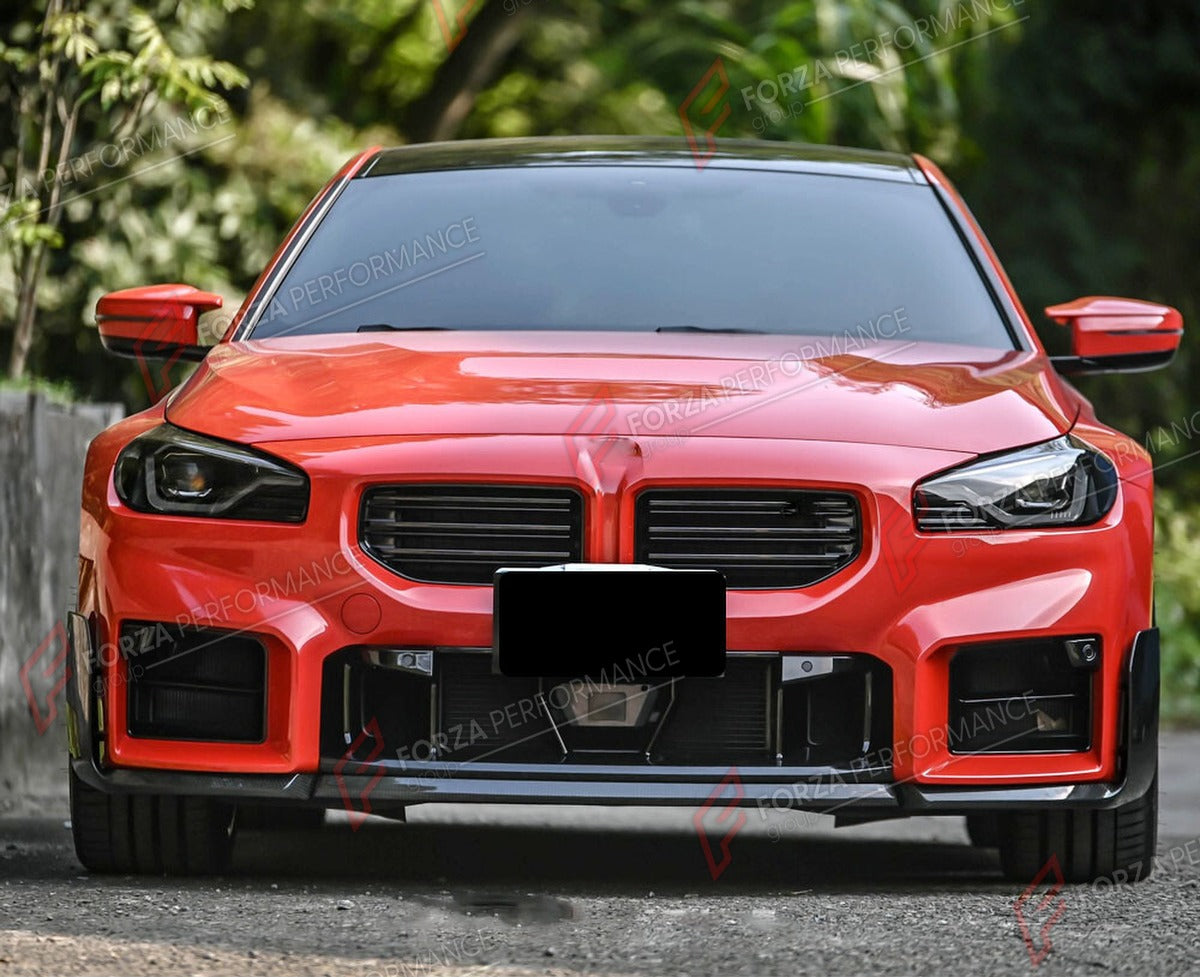 CARBON FIBER FRONT LIP for BMW M2 G87 COUPE 2022 - 2024 FORZA PERFORMANCE Custom Fit
Set includes:

Front Lip
Material: Carbon Fiber

NOTE: Professional installation is required.

Why “Contact Us for Pricing”?
We don’t display fixed prices because our goal is to offer you the most competitive deal possible. Product costs often decrease over time, and by requesting a quote, you’ll receive our most up-to-date price on market.

SECURED PAYMENT METHODS
PayPal (+4.4% fee)
Visa / Mastercard / American Express (th