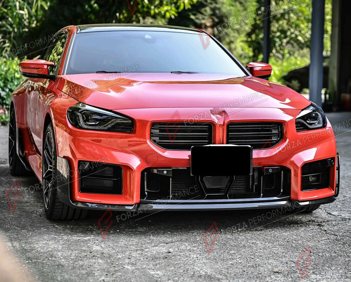CARBON FIBER FRONT LIP for BMW M2 G87 COUPE 2022 - 2024 FORZA PERFORMANCE Custom Fit
Set includes:

Front Lip
Material: Carbon Fiber

NOTE: Professional installation is required.

Why “Contact Us for Pricing”?
We don’t display fixed prices because our goal is to offer you the most competitive deal possible. Product costs often decrease over time, and by requesting a quote, you’ll receive our most up-to-date price on market.

SECURED PAYMENT METHODS
PayPal (+4.4% fee)
Visa / Mastercard / American Express (th