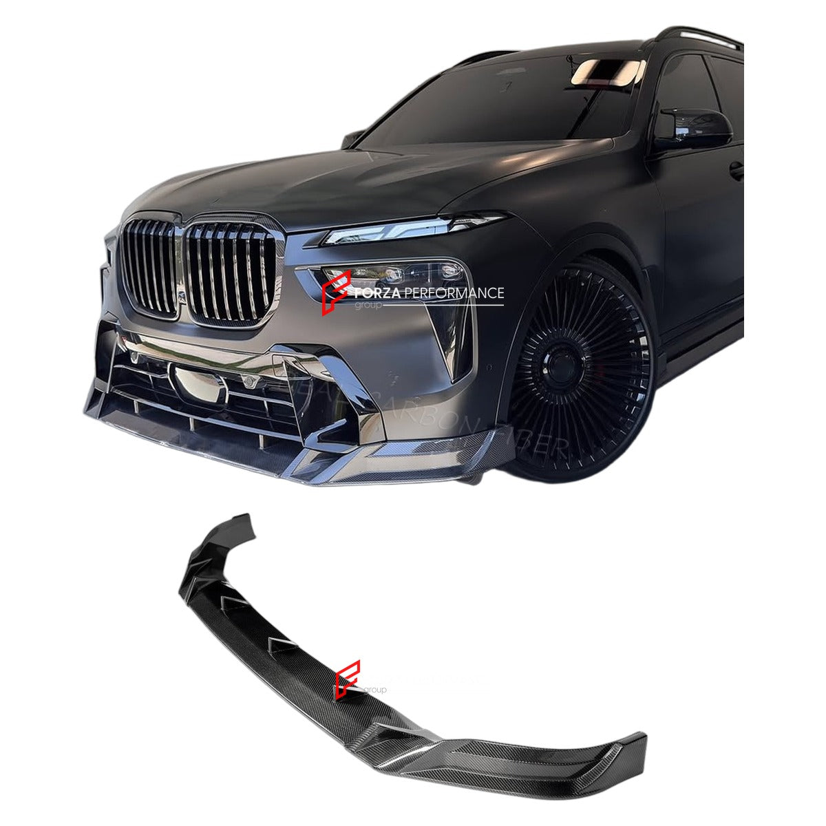 CARBON FIBER FRONT LIP for BMW X7 G07 M SPORT LCI 2023 - 2025 FORZA PERFORMANCE Custom Fit
Set includes:

Front Lip
Material: Carbon Fiber

NOTE: Professional installation is required.

Why “Contact Us for Pricing”?
We don’t display fixed prices because our goal is to offer you the most competitive deal possible. Product costs often decrease over time, and by requesting a quote, you’ll receive our most up-to-date price on market.

SECURED PAYMENT METHODS
PayPal (+4.4% fee)
Visa / Mastercard / American Expre