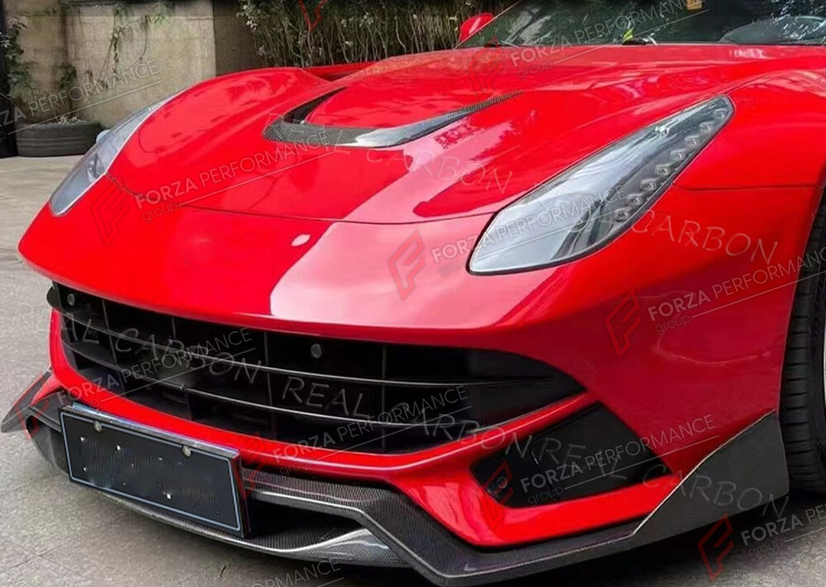 CARBON FIBER FRONT LIP for FERRARI F12 BERLINETTA 2012 - 2017 FORZA PERFORMANCE Custom Fit
Set includes:

Front Lip
Material: Carbon Fiber

NOTE: Professional installation is required.

Why “Contact Us for Pricing”?
We don’t display fixed prices because our goal is to offer you the most competitive deal possible. Product costs often decrease over time, and by requesting a quote, you’ll receive our most up-to-date price on market.

SECURED PAYMENT METHODS
PayPal (+4.4% fee)
Visa / Mastercard / American Expre