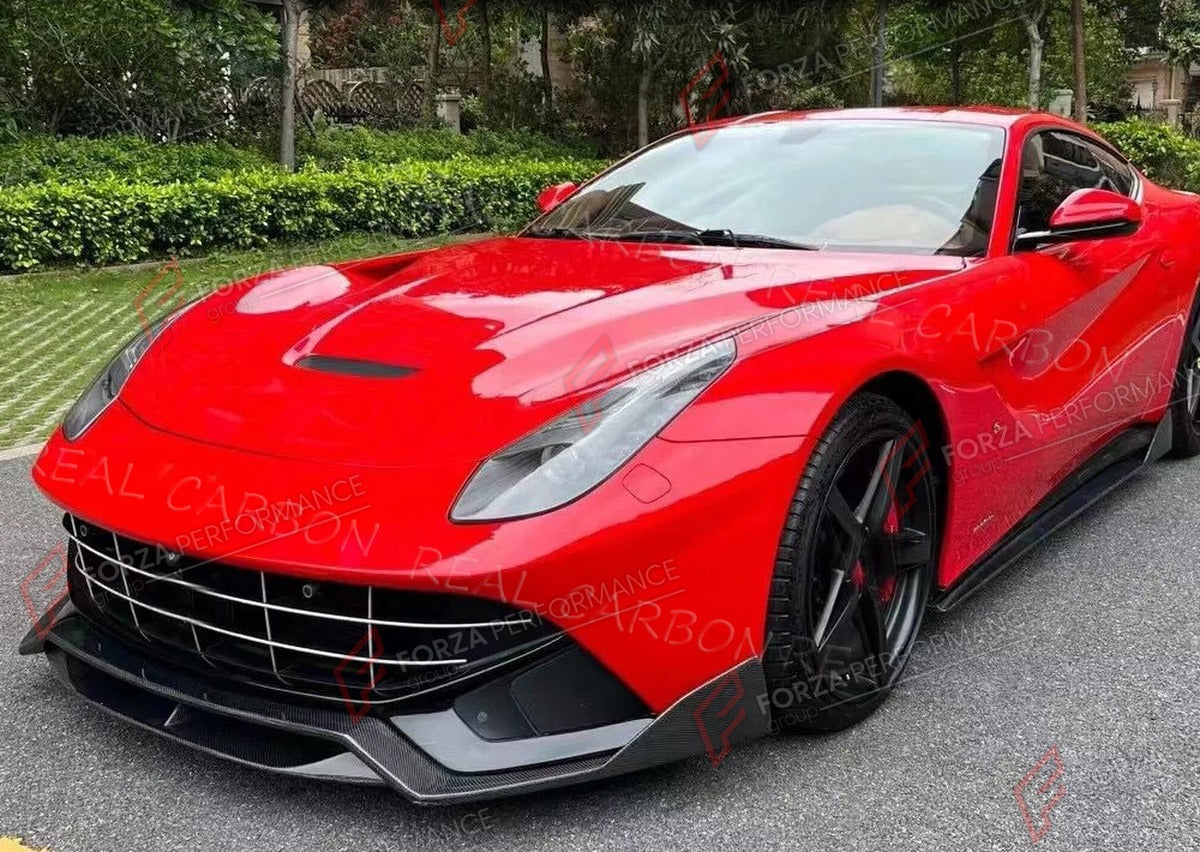 CARBON FIBER FRONT LIP for FERRARI F12 BERLINETTA 2012 - 2017 FORZA PERFORMANCE Custom Fit
Set includes:

Front Lip
Material: Carbon Fiber

NOTE: Professional installation is required.

Why “Contact Us for Pricing”?
We don’t display fixed prices because our goal is to offer you the most competitive deal possible. Product costs often decrease over time, and by requesting a quote, you’ll receive our most up-to-date price on market.

SECURED PAYMENT METHODS
PayPal (+4.4% fee)
Visa / Mastercard / American Expre