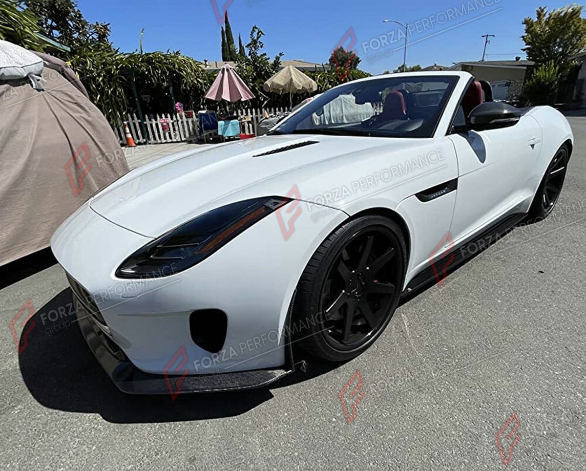 CARBON FIBER FRONT LIP for JAGUAR F TYPE BASE 2018 - 2019 FORZA PERFORMANCE Custom Fit
Set includes:

Front Lip
Material: Carbon Fiber

NOTE: Professional installation is required.

Why “Contact Us for Pricing”?
We don’t display fixed prices because our goal is to offer you the most competitive deal possible. Product costs often decrease over time, and by requesting a quote, you’ll receive our most up-to-date price on market.

SECURED PAYMENT METHODS
PayPal (+4.4% fee)
Visa / Mastercard / American Express (
