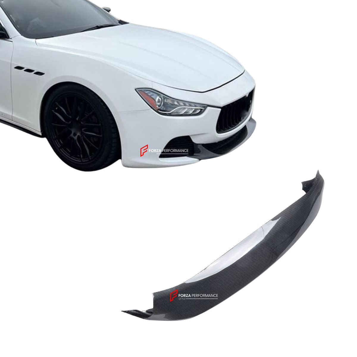 CARBON FIBER FRONT LIP for MASERATI GHIBLI S Q4 BASE 2014 - 2017 FORZA PERFORMANCE Custom Fit
Set includes:

Front Lip
Material: Carbon Fiber

NOTE: Professional installation is required.

Why “Contact Us for Pricing”?
We don’t display fixed prices because our goal is to offer you the most competitive deal possible. Product costs often decrease over time, and by requesting a quote, you’ll receive our most up-to-date price on market.

SECURED PAYMENT METHODS
PayPal (+4.4% fee)
Visa / Mastercard / American Ex