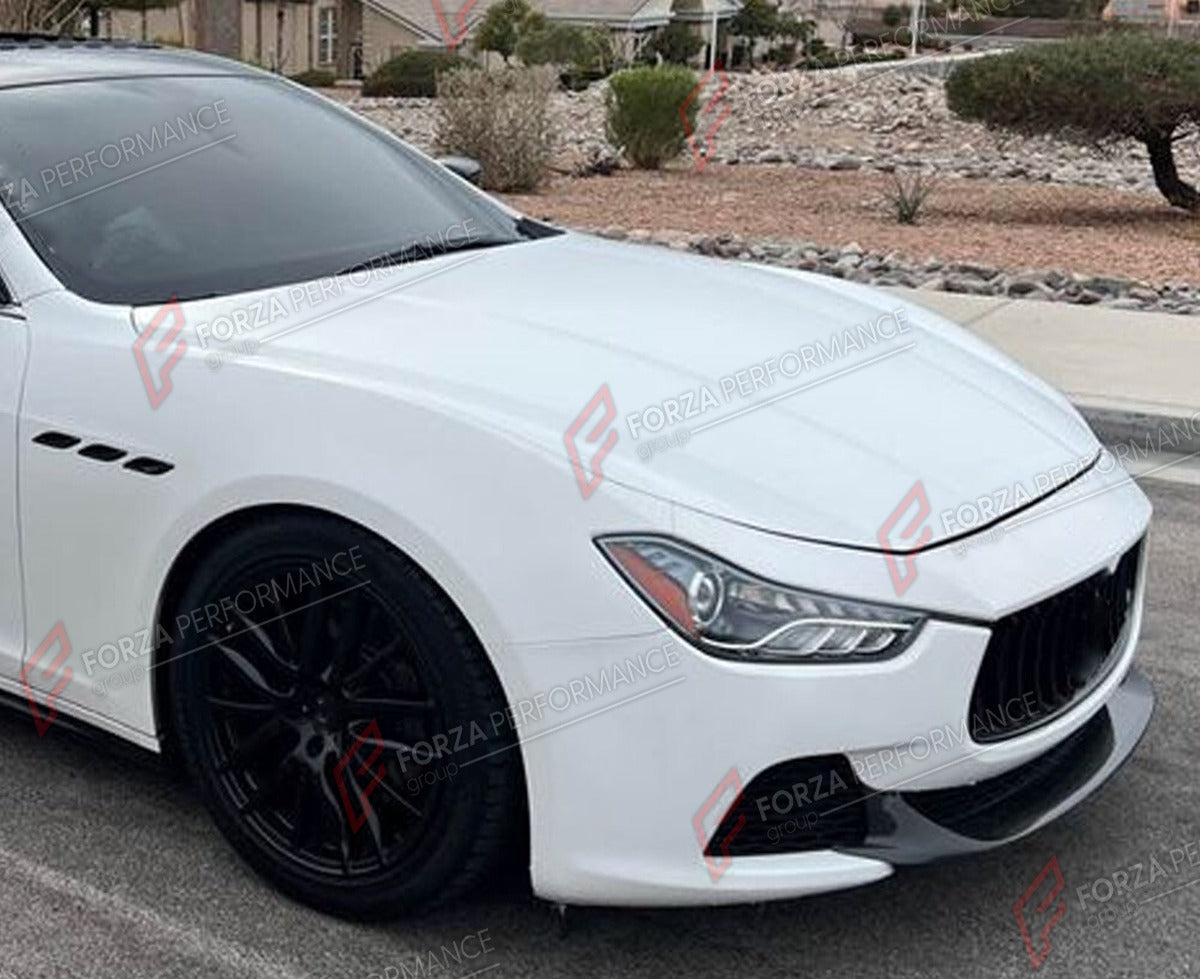 CARBON FIBER FRONT LIP for MASERATI GHIBLI S Q4 BASE 2014 - 2017 FORZA PERFORMANCE Custom Fit
Set includes:

Front Lip
Material: Carbon Fiber

NOTE: Professional installation is required.

Why “Contact Us for Pricing”?
We don’t display fixed prices because our goal is to offer you the most competitive deal possible. Product costs often decrease over time, and by requesting a quote, you’ll receive our most up-to-date price on market.

SECURED PAYMENT METHODS
PayPal (+4.4% fee)
Visa / Mastercard / American Ex