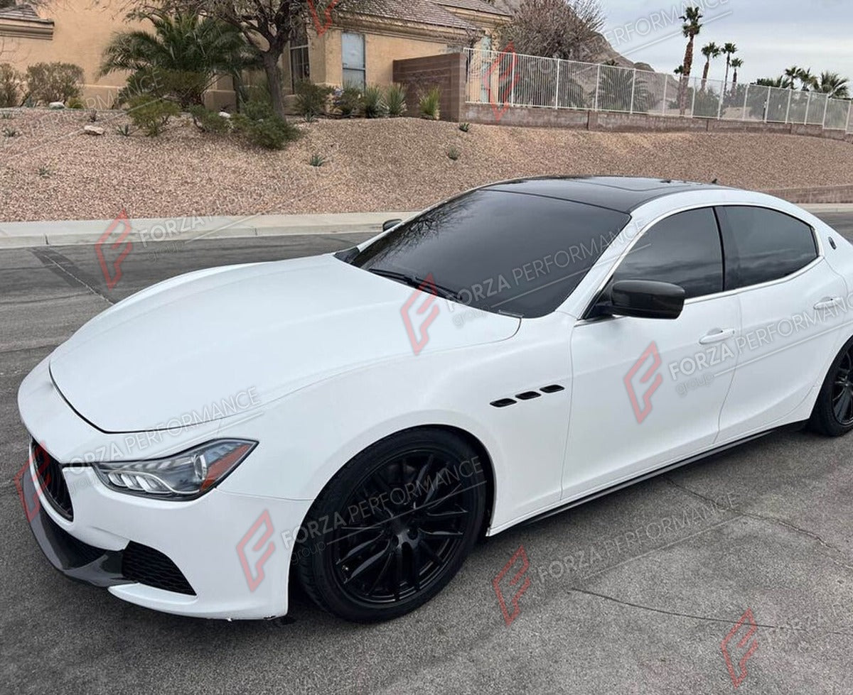 CARBON FIBER FRONT LIP for MASERATI GHIBLI S Q4 BASE 2014 - 2017 FORZA PERFORMANCE Custom Fit
Set includes:

Front Lip
Material: Carbon Fiber

NOTE: Professional installation is required.

Why “Contact Us for Pricing”?
We don’t display fixed prices because our goal is to offer you the most competitive deal possible. Product costs often decrease over time, and by requesting a quote, you’ll receive our most up-to-date price on market.

SECURED PAYMENT METHODS
PayPal (+4.4% fee)
Visa / Mastercard / American Ex