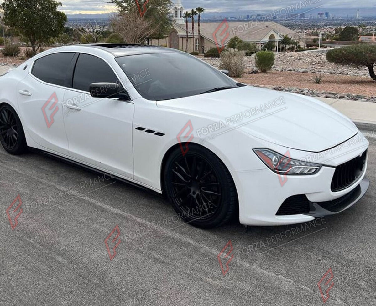 CARBON FIBER FRONT LIP for MASERATI GHIBLI S Q4 BASE 2014 - 2017 FORZA PERFORMANCE Custom Fit
Set includes:

Front Lip
Material: Carbon Fiber

NOTE: Professional installation is required.

Why “Contact Us for Pricing”?
We don’t display fixed prices because our goal is to offer you the most competitive deal possible. Product costs often decrease over time, and by requesting a quote, you’ll receive our most up-to-date price on market.

SECURED PAYMENT METHODS
PayPal (+4.4% fee)
Visa / Mastercard / American Ex
