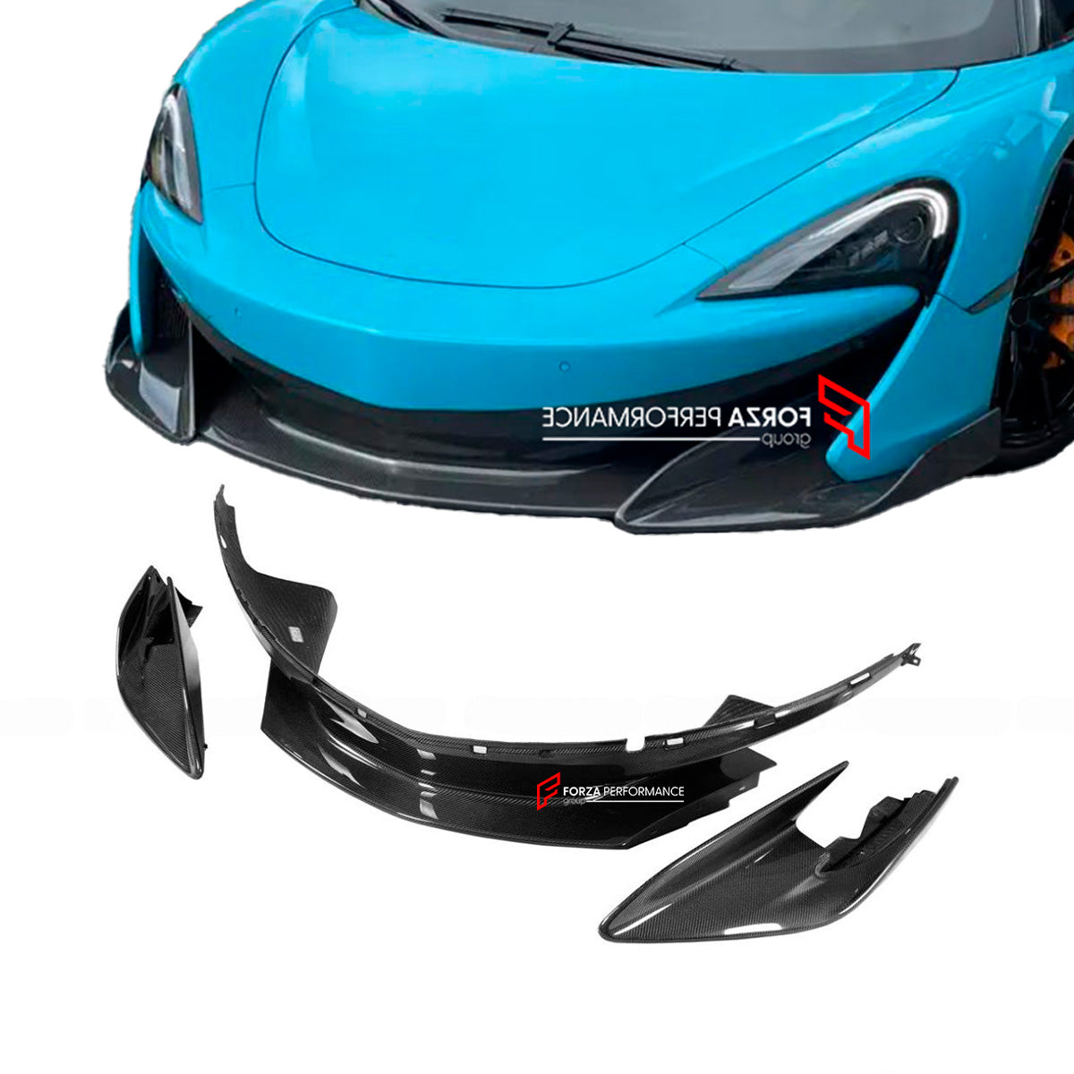 UPGRADE CARBON FIBER FRONT LIP for MCLAREN 540C 570S upgrade to 600LT