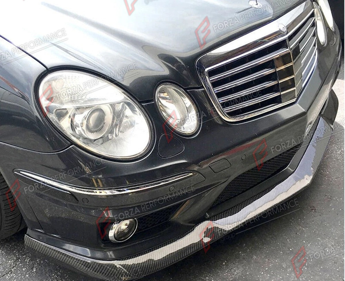 CARBON FIBER FRONT LIP for MERCEDES BENZ E CLASS W211 E63 2006 - 2009 FORZA PERFORMANCE Custom Fit
Set includes:

Front Lip
Material: Carbon Fiber

NOTE: Professional installation is required.

Why “Contact Us for Pricing”?
We don’t display fixed prices because our goal is to offer you the most competitive deal possible. Product costs often decrease over time, and by requesting a quote, you’ll receive our most up-to-date price on market.

SECURED PAYMENT METHODS
PayPal (+4.4% fee)
Visa / Mastercard / Americ
