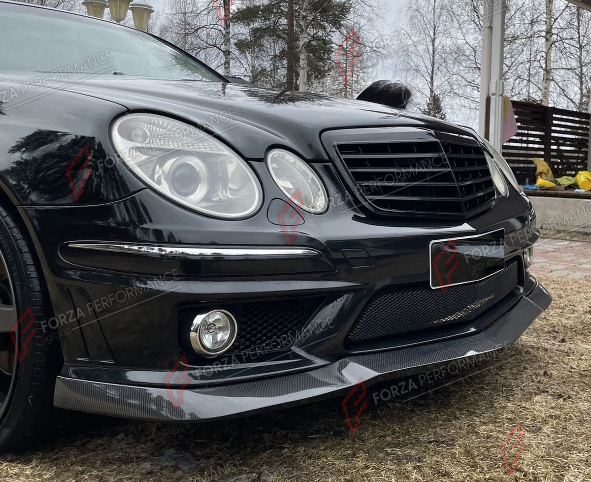 CARBON FIBER FRONT LIP for MERCEDES BENZ E CLASS W211 E63 2006 - 2009 FORZA PERFORMANCE Custom Fit
Set includes:

Front Lip
Material: Carbon Fiber

NOTE: Professional installation is required.

Why “Contact Us for Pricing”?
We don’t display fixed prices because our goal is to offer you the most competitive deal possible. Product costs often decrease over time, and by requesting a quote, you’ll receive our most up-to-date price on market.

SECURED PAYMENT METHODS
PayPal (+4.4% fee)
Visa / Mastercard / Americ