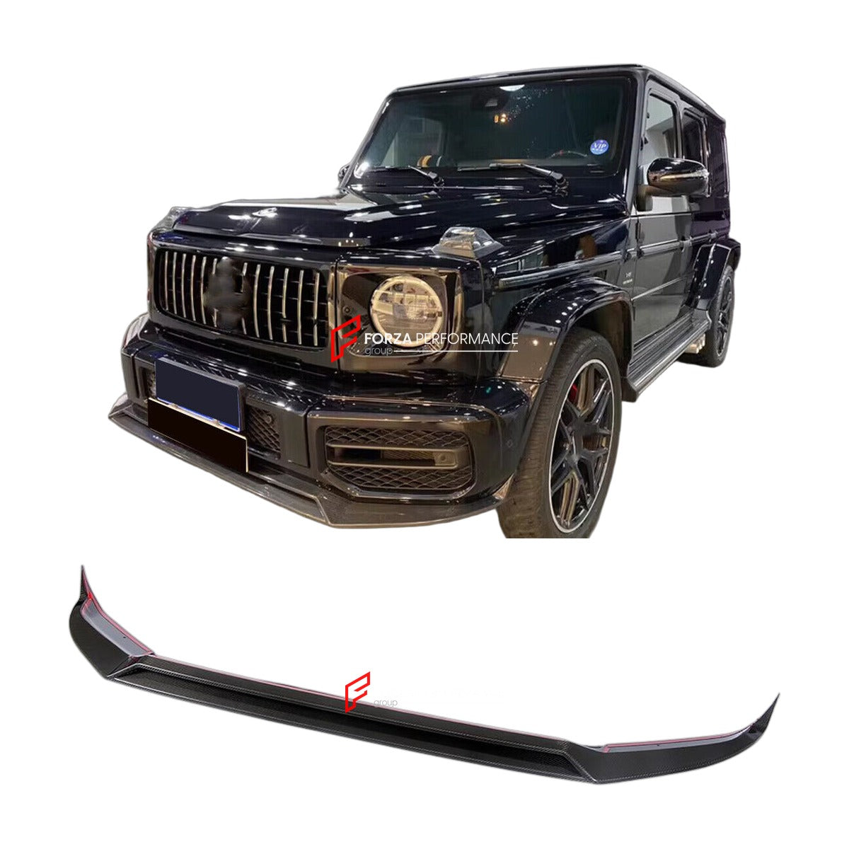 CARBON FIBER FRONT LIP for MERCEDES BENZ G CLASS W463 W464 G500 G550 G63 2019+ FORZA PERFORMANCE Custom Fit
Set includes:

Front Lip
Material: Carbon Fiber

NOTE: Professional installation is required.

Why “Contact Us for Pricing”?
We don’t display fixed prices because our goal is to offer you the most competitive deal possible. Product costs often decrease over time, and by requesting a quote, you’ll receive our most up-to-date price on market.

SECURED PAYMENT METHODS
PayPal (+4.4% fee)
Visa / Mastercard