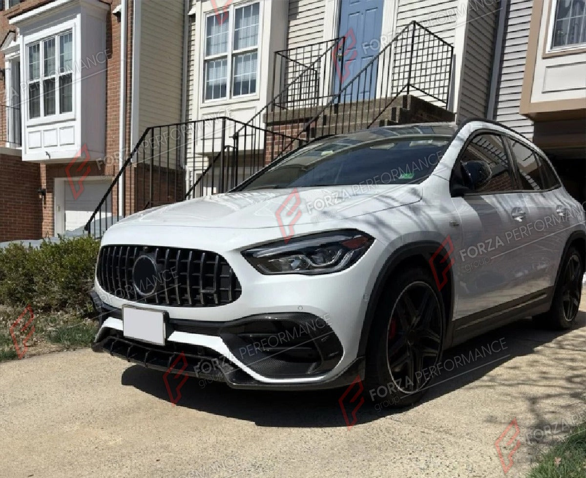 CARBON FIBER FRONT LIP for MERCEDES BENZ GLA H247 GLA250 SPORT GLA35 2020+ FORZA PERFORMANCE Custom Fit
Set includes:

Front Lip
Material: Carbon Fiber

NOTE: Professional installation is required.

Why “Contact Us for Pricing”?
We don’t display fixed prices because our goal is to offer you the most competitive deal possible. Product costs often decrease over time, and by requesting a quote, you’ll receive our most up-to-date price on market.

SECURED PAYMENT METHODS
PayPal (+4.4% fee)
Visa / Mastercard / A