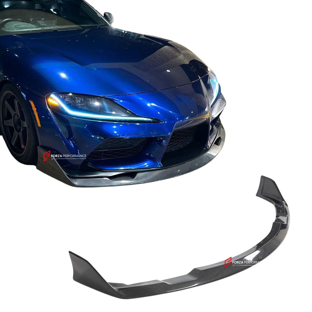 CARBON FIBER FRONT LIP for TOYOTA SUPRA GR A90 MK5 COUPE 2019 - 2024 FORZA PERFORMANCE Custom Fit
Set includes:

Front Lip
Material: Carbon Fiber

NOTE: Professional installation is required.

Why “Contact Us for Pricing”?
We don’t display fixed prices because our goal is to offer you the most competitive deal possible. Product costs often decrease over time, and by requesting a quote, you’ll receive our most up-to-date price on market.

SECURED PAYMENT METHODS
PayPal (+4.4% fee)
Visa / Mastercard / America