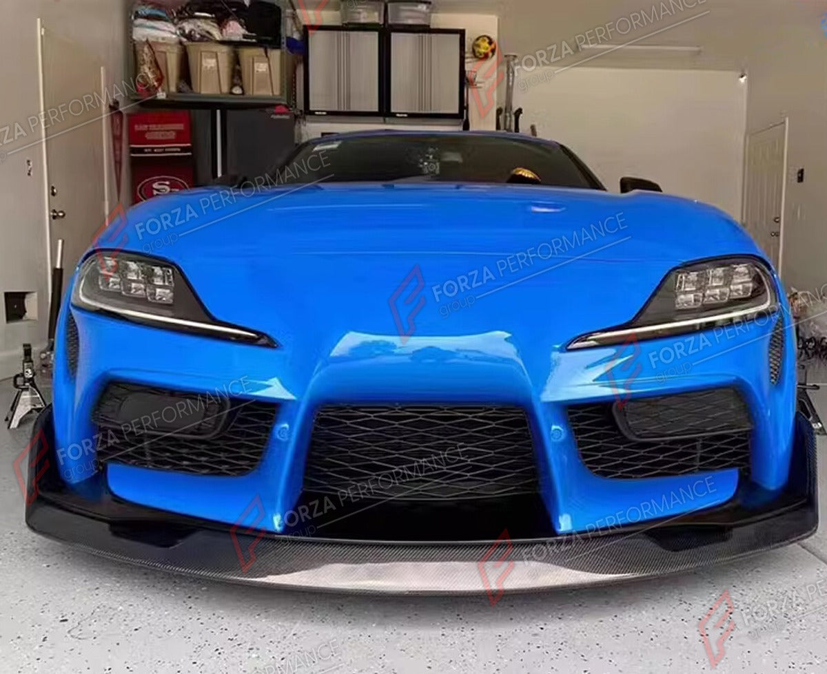 CARBON FIBER FRONT LIP for TOYOTA SUPRA GR A90 MK5 COUPE 2019 - 2024 FORZA PERFORMANCE Custom Fit
Set includes:

Front Lip
Material: Carbon Fiber

NOTE: Professional installation is required.

Why “Contact Us for Pricing”?
We don’t display fixed prices because our goal is to offer you the most competitive deal possible. Product costs often decrease over time, and by requesting a quote, you’ll receive our most up-to-date price on market.

SECURED PAYMENT METHODS
PayPal (+4.4% fee)
Visa / Mastercard / America