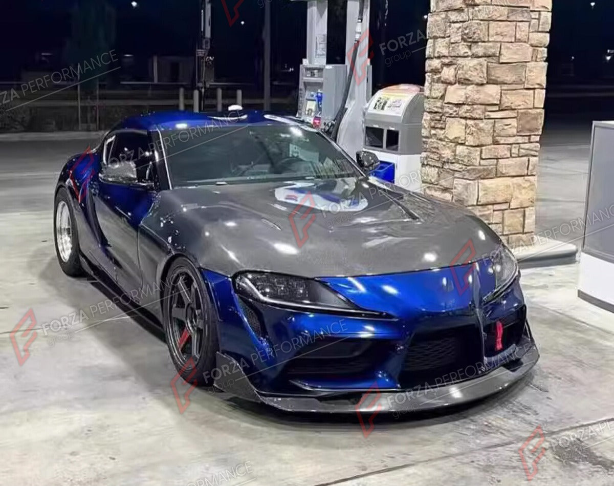 CARBON FIBER FRONT LIP for TOYOTA SUPRA GR A90 MK5 COUPE 2019 - 2024 FORZA PERFORMANCE Custom Fit
Set includes:

Front Lip
Material: Carbon Fiber

NOTE: Professional installation is required.

Why “Contact Us for Pricing”?
We don’t display fixed prices because our goal is to offer you the most competitive deal possible. Product costs often decrease over time, and by requesting a quote, you’ll receive our most up-to-date price on market.

SECURED PAYMENT METHODS
PayPal (+4.4% fee)
Visa / Mastercard / America