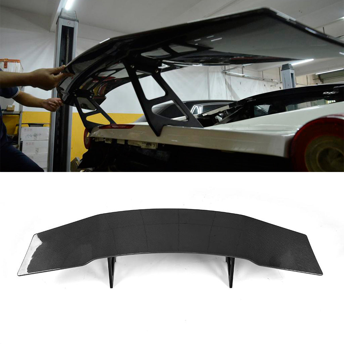 CARBON REAR WING SPOILER for FERRARI 458 ITALIA 2009 - 2015

Set includes:

Rear Spoiler

Material: Carbon Fiber

NOTE: Professional installation is required.

CONTACT US FOR PRICING