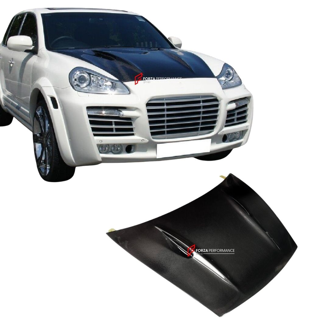 CARBON FIBER HOOD BONNET for PORSCHE CAYENNE 955 2003 - 2010 FORZA PERFORMANCE Custom Fit
Set includes:

Hood Bonnet
Material: Carbon Fiber

NOTE: Professional installation is required.

Why “Contact Us for Pricing”?
We don’t display fixed prices because our goal is to offer you the most competitive deal possible. Product costs often decrease over time, and by requesting a quote, you’ll receive our most up-to-date price on market.

SECURED PAYMENT METHODS
PayPal (+4.4% fee)
Visa / Mastercard / American Expr