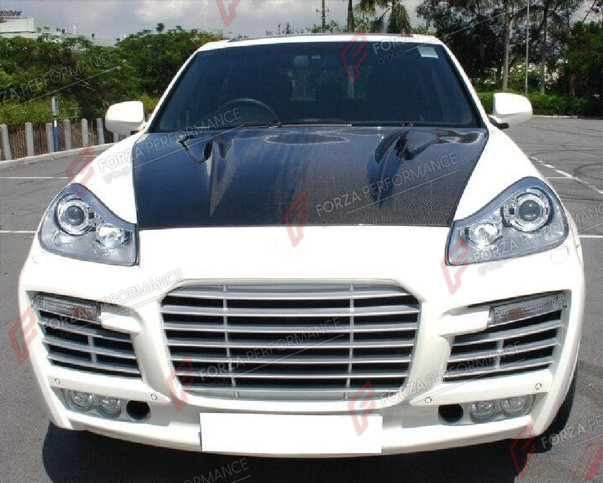 CARBON FIBER HOOD BONNET for PORSCHE CAYENNE 955 2003 - 2010 FORZA PERFORMANCE Custom Fit
Set includes:

Hood Bonnet
Material: Carbon Fiber

NOTE: Professional installation is required.

Why “Contact Us for Pricing”?
We don’t display fixed prices because our goal is to offer you the most competitive deal possible. Product costs often decrease over time, and by requesting a quote, you’ll receive our most up-to-date price on market.

SECURED PAYMENT METHODS
PayPal (+4.4% fee)
Visa / Mastercard / American Expr