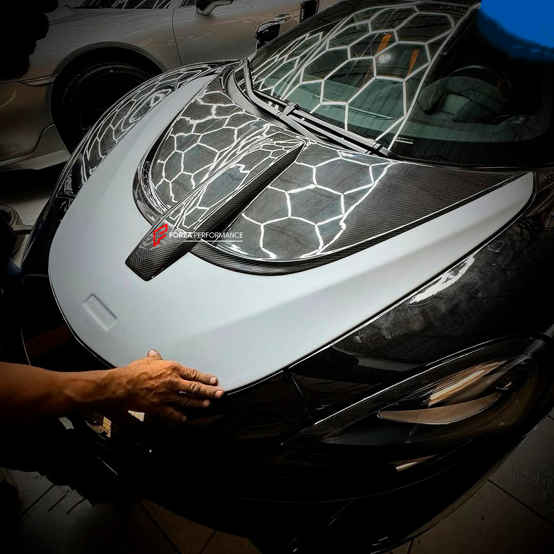 DRY CARBON HOOD for MCLAREN 540C / 570 / 600LT

Set includes:

Hood/Bonnet

Material: Carbon Fiber

Note: Professional installation is required

CONTACT US FOR PRICING