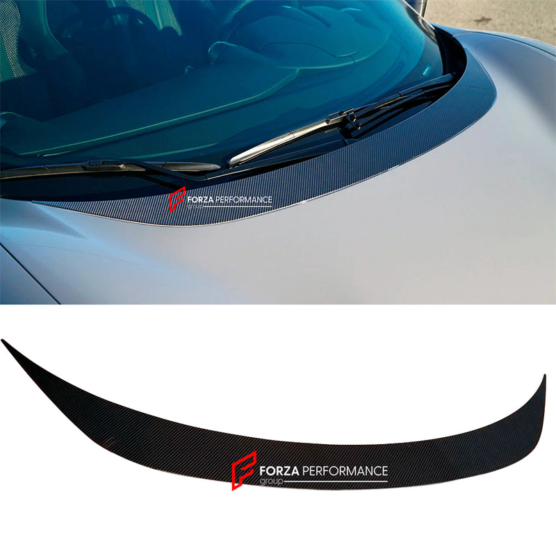 CARBON FIBER HOOD TRIM for FERRARI F8 TRIBUTO SPIDER 2019 - 2023