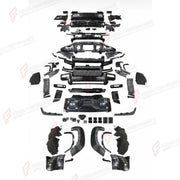 CARBON FIBER OCTA STYLE BODY KIT for LAND ROVER DEFENDER 90 110 130 L663 2020+
Set includes:

Front Bumper
Front Grille
Front Lower Grille
Front Splitter
Fender Flares
Fender Vent Covers
Wheel Arch Liners
Side Skirt Trims
Rear Bumper
Rear Skid Plate
Material: Carbon Fiber

NOTE: Professional installation is required.