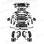 CARBON FIBER OCTA STYLE BODY KIT for LAND ROVER DEFENDER 90 110 130 L663 2020+
Set includes:

Front Bumper
Front Grille
Front Lower Grille
Front Splitter
Fender Flares
Fender Vent Covers
Wheel Arch Liners
Side Skirt Trims
Rear Bumper
Rear Skid Plate
Material: Carbon Fiber

NOTE: Professional installation is required.