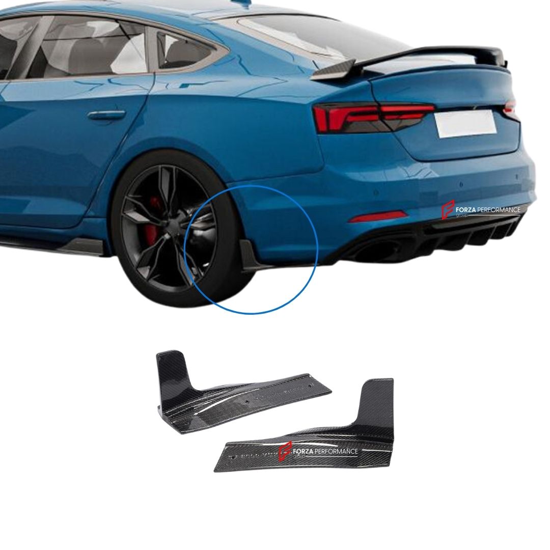 CARBON FIBER REAR CANARDS for AUDI A5 B9 S LINE S5 2017 - 2020 FORZA PERFORMANCE Custom Fit
Set includes:

Rear Canards
Material: Carbon Fiber

NOTE: Professional installation is required.

Why “Contact Us for Pricing”?
We don’t display fixed prices because our goal is to offer you the most competitive deal possible. Product costs often decrease over time, and by requesting a quote, you’ll receive our most up-to-date price on market.

SECURED PAYMENT METHODS
PayPal (+4.4% fee)
Visa / Mastercard / American E